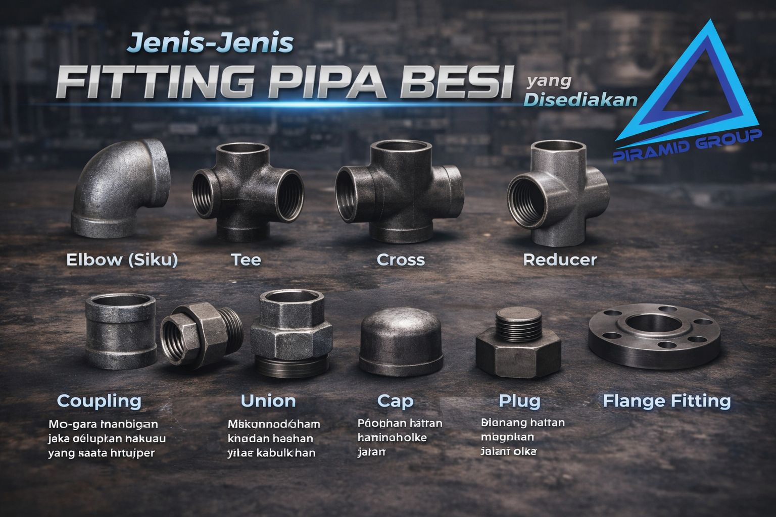 Jenis-Jenis Fitting Pipa Besi yang Disediakan.pipawelded.com