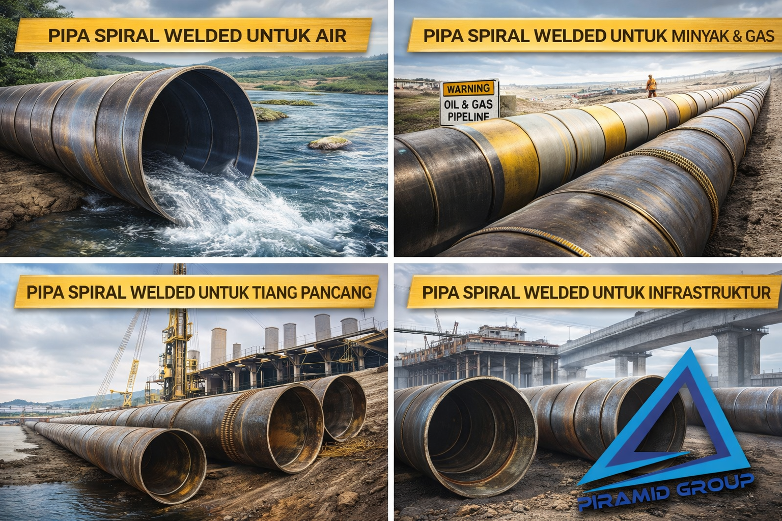 Jenis-Jenis Pipa Spiral Welded Berdasarkan Kebutuhan Proyek. pipawelded.com