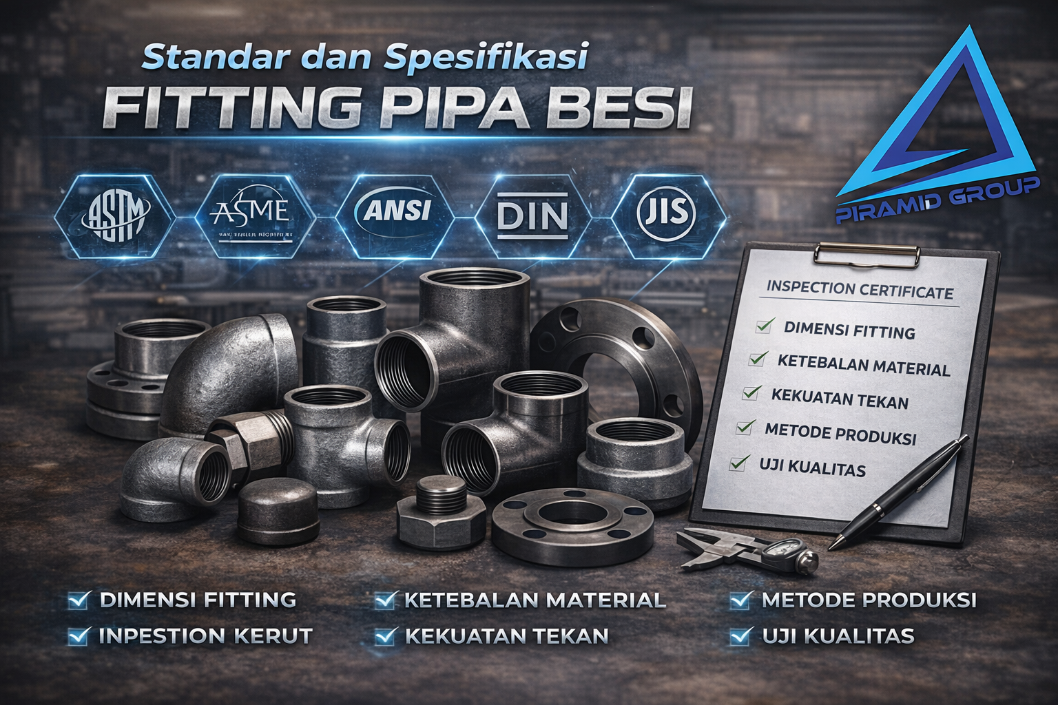 Standar dan Spesifikasi Fitting Pipa Besi. pipawelded.com
