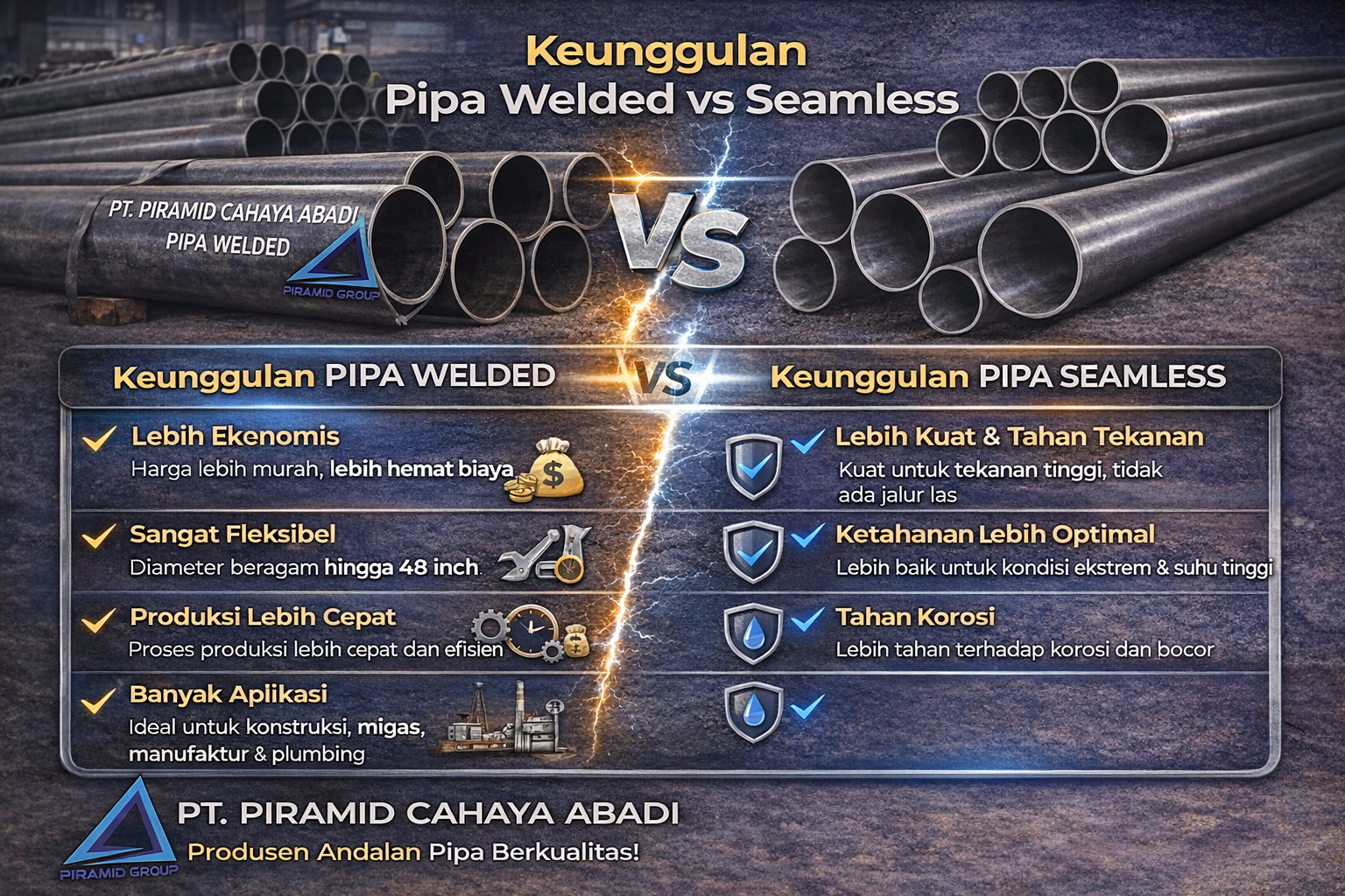 Keunggulan Pipa Welded vs Seamless