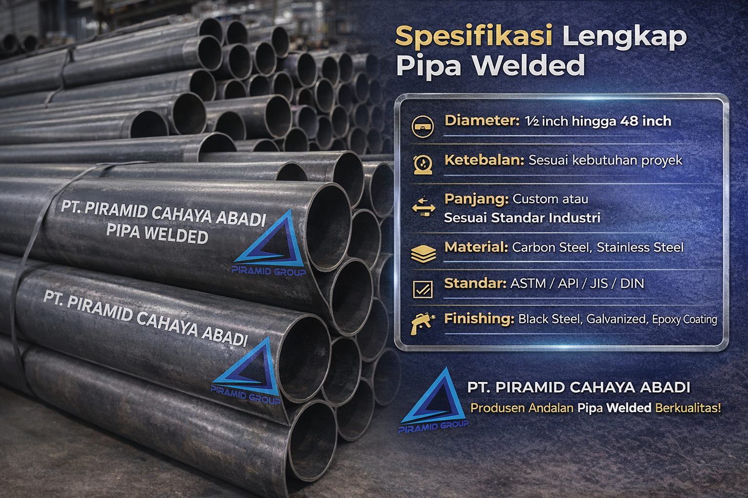 Spesifikasi Lengkap Pipa Welded